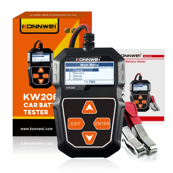 Тестер аккумуляторных батарей KONNWEI KW208